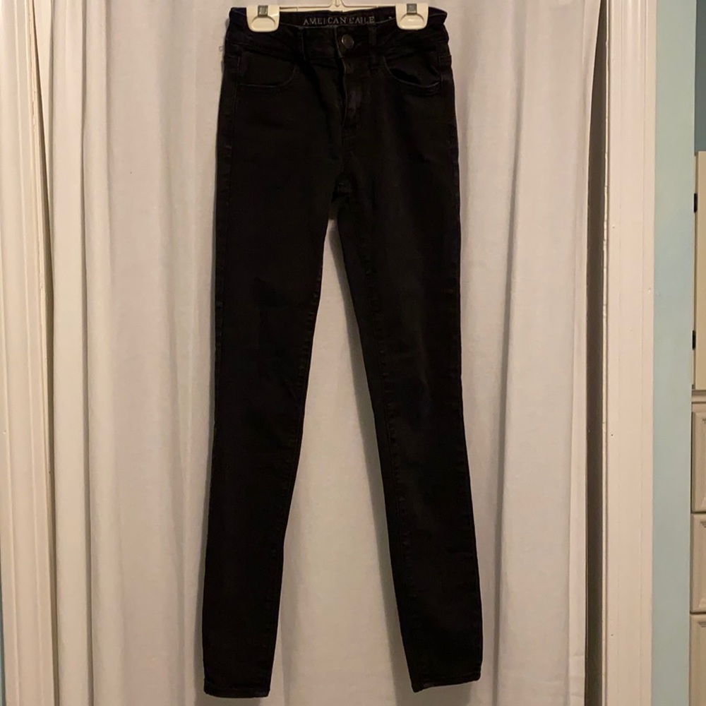Black hi rise jeans